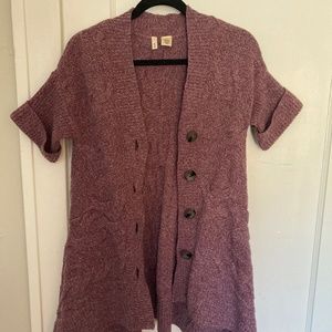 NWOT $168 Moth by Anthropologie Button-Front Wool Blend Chunky Cardigan Sweater